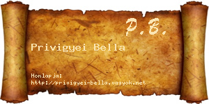 Privigyei Bella névjegykártya